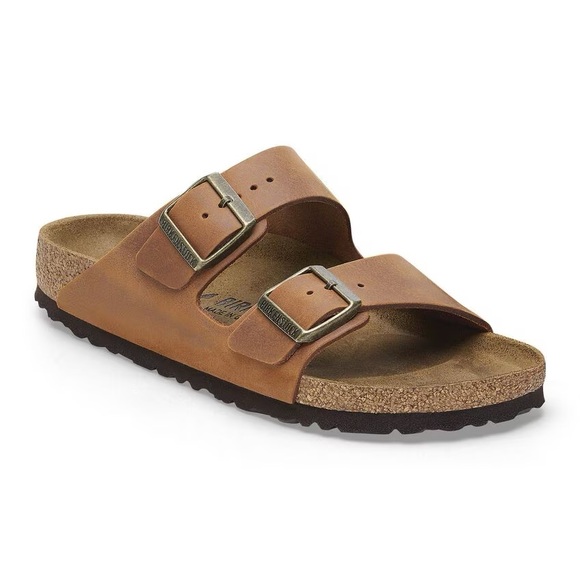 Birkenstock Arizona Brown Oiled Leather Sandals - Picture 1 of 7